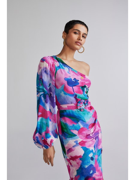 Hemant & Nandita Vesa One Shoulder Dress