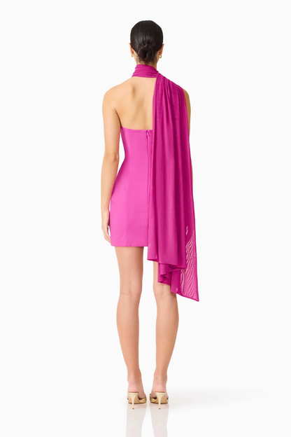 ELLIATT Chantal Pink Asymmetrical Mini dress