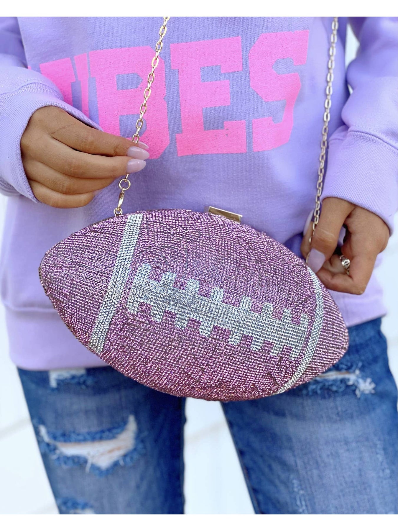 Judith Leiber Football Gold