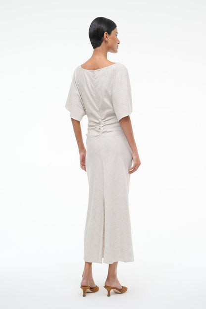 Staud Amelie Linen Midi Dress