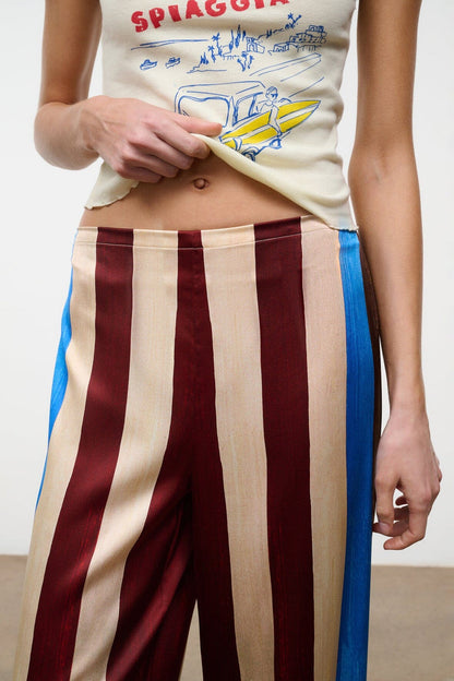 STAUD Stroll Pant - Caffe Stripe