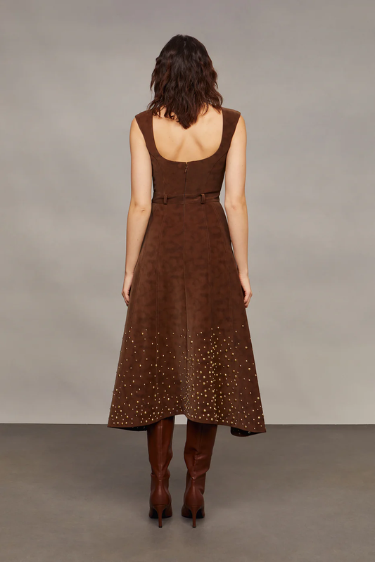 Amur Kenny Suede Studded Midi