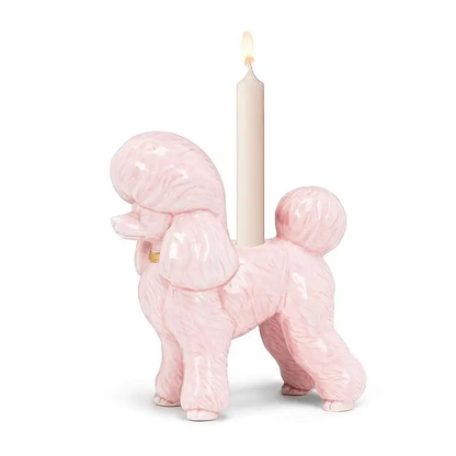 Pink Poodle Candle Holder