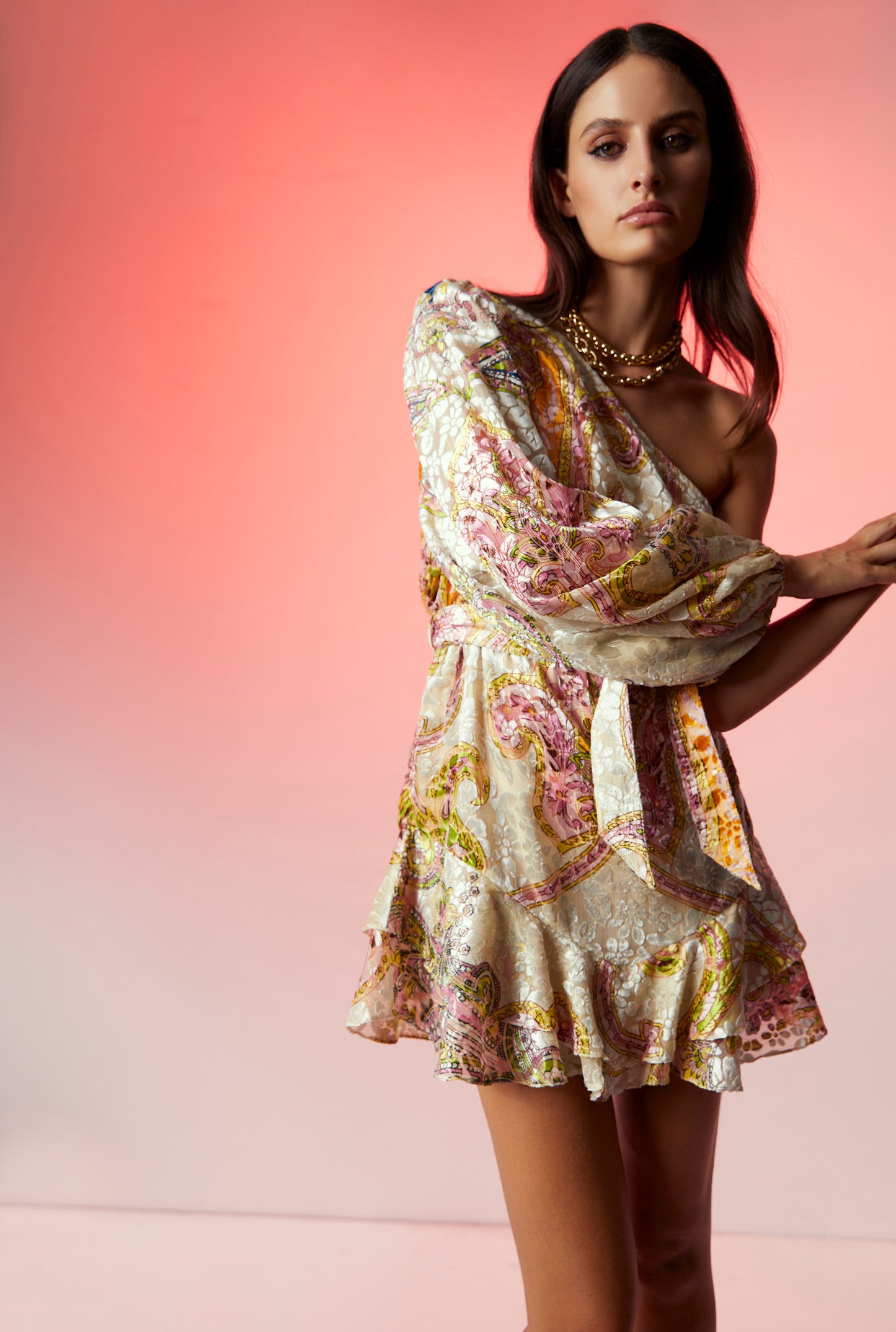 Hemant & Nandita Agra Nylon Velvet Brasso Dress