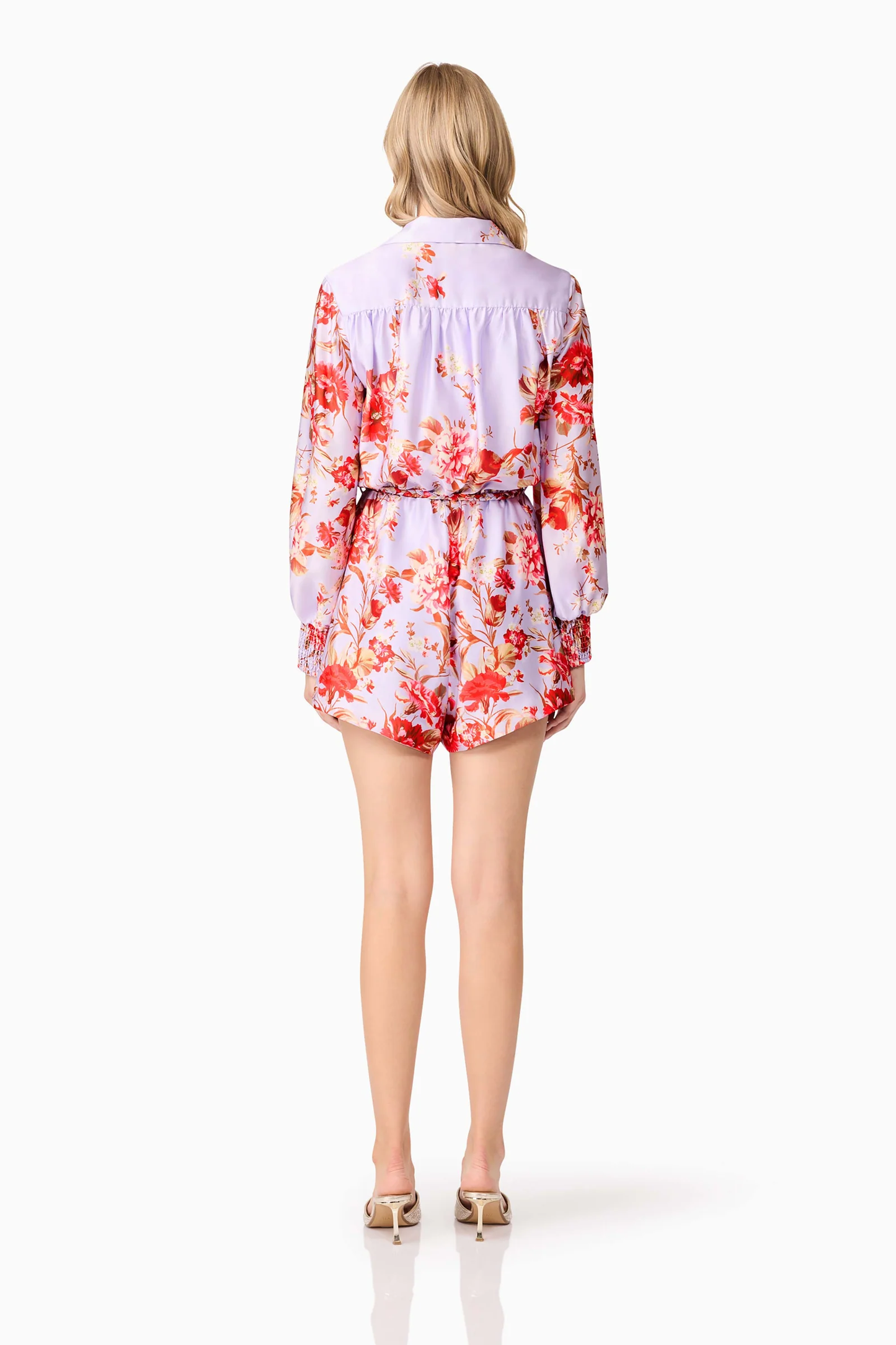 Elliatt Elina Long Sleeve Playsuit in Purple