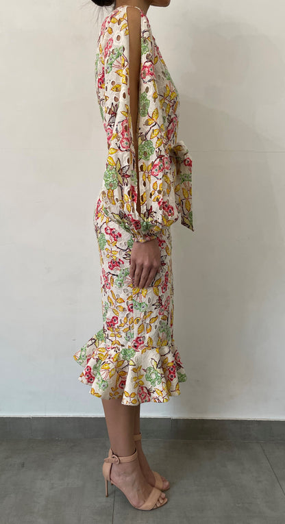 Hemant & Nandita Schiffly Midi  Dress