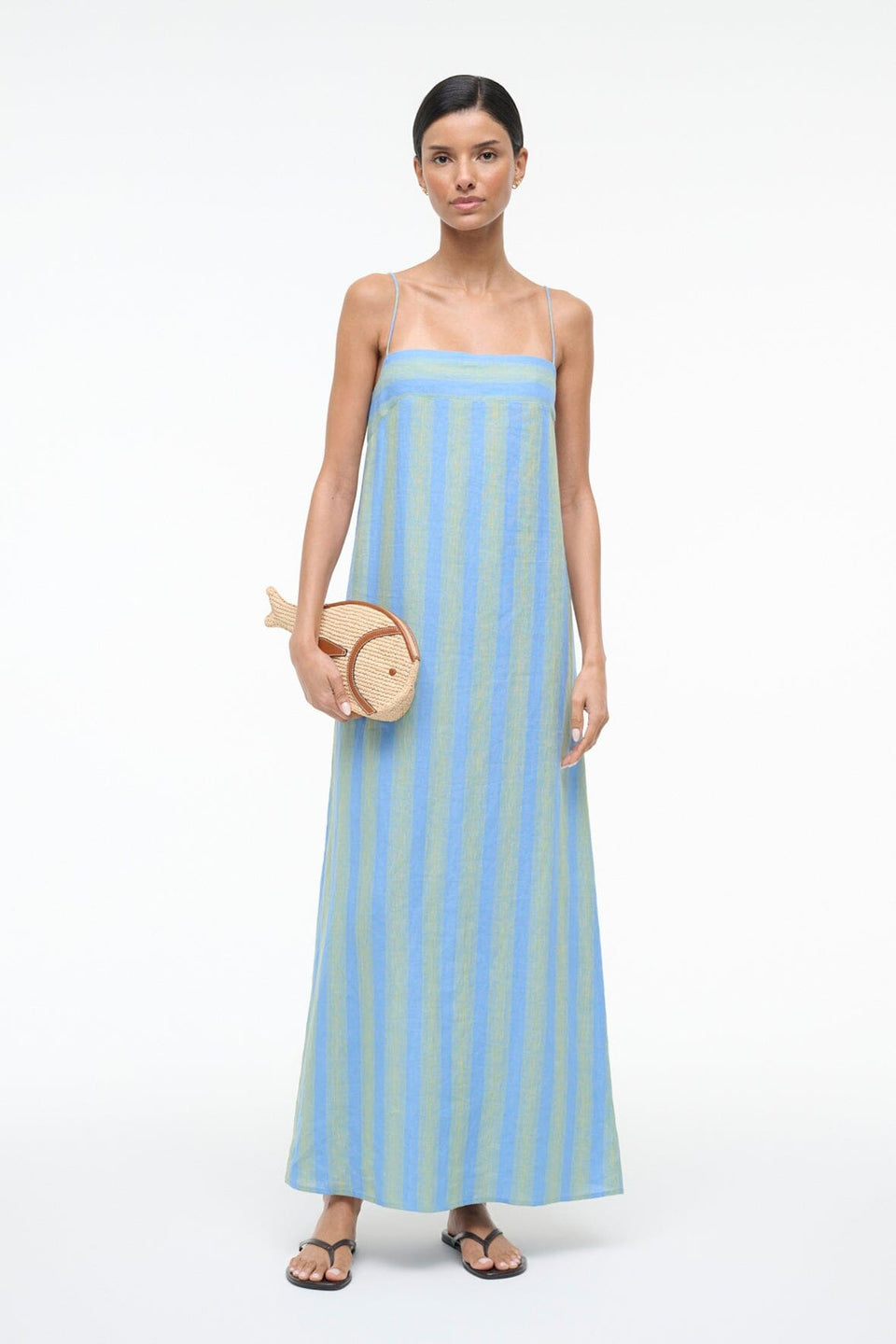 STAUD Laura Linen Dress