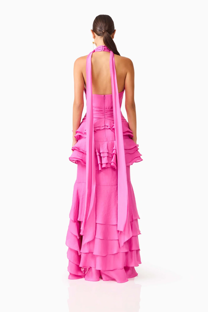 Elliatt Rosera Halter Gown in Pink
