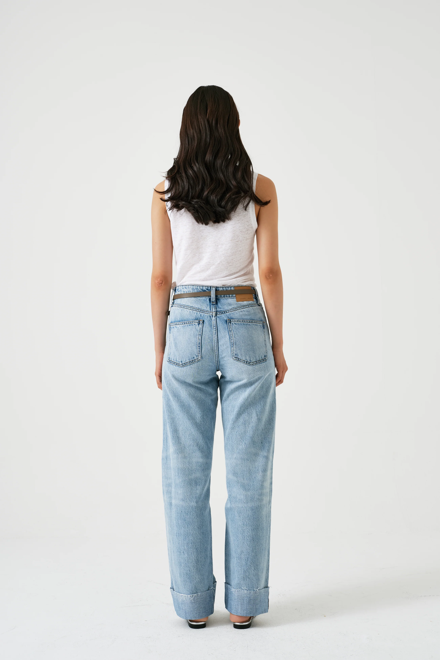 SEVENTY + MOCHI Stevie Turn Up Jean in Vintage Destroyed Austin