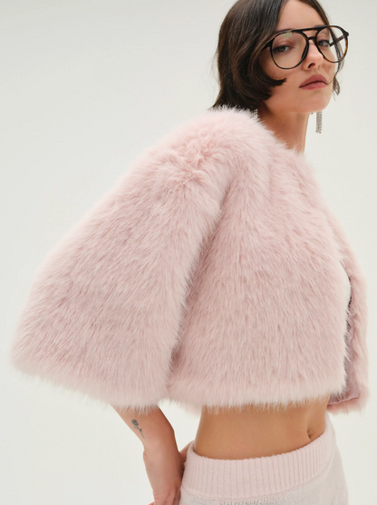 For Love & Lemons Amina Fur Jacket
