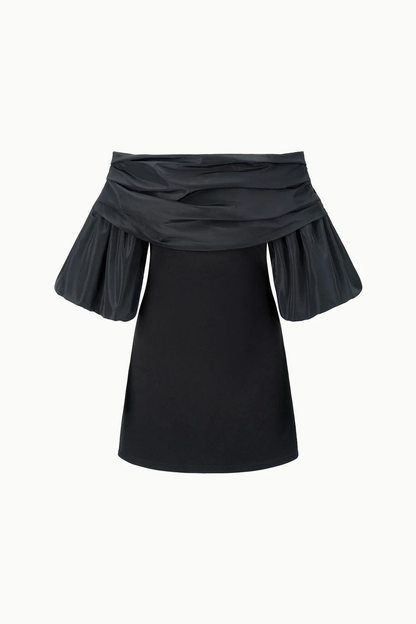 STAUD BLACK HARPER DRESS