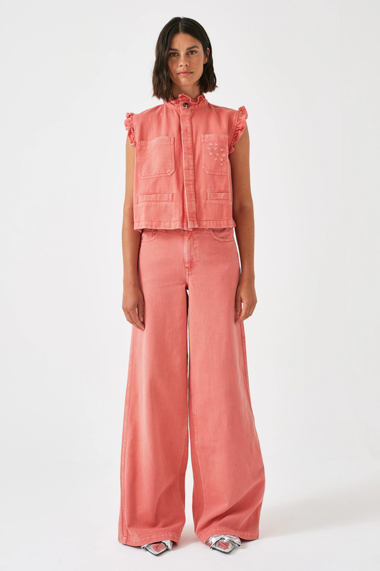 Seventy + Mochi Dear Pablo Vest in Mineral Red