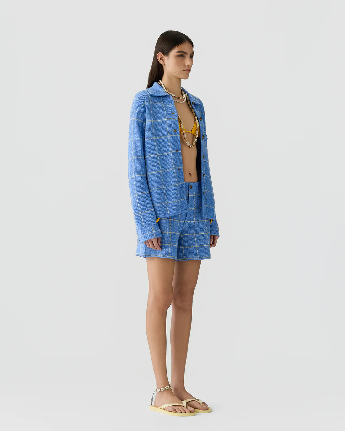 Guest in Residence Plaid Short - Delft Blue/Butter