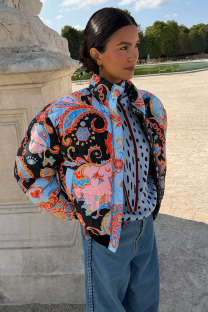 Never Fully Dressed - Paisley Reversible Puffer