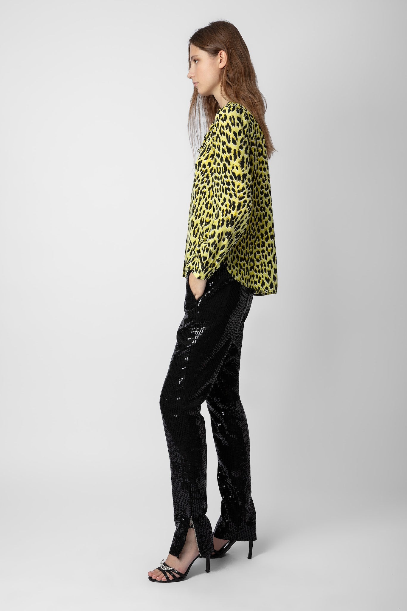 Zadig & Voltaire Taos Leopard Silk Blouse