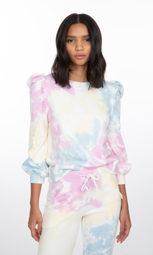 Heidi Ruffle Tie-Dye Sweatshirt