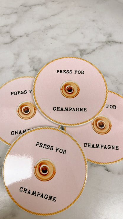 Press for Champagne Coasters - Set of 4