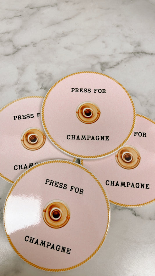 Press for Champagne Coasters - Set of 4