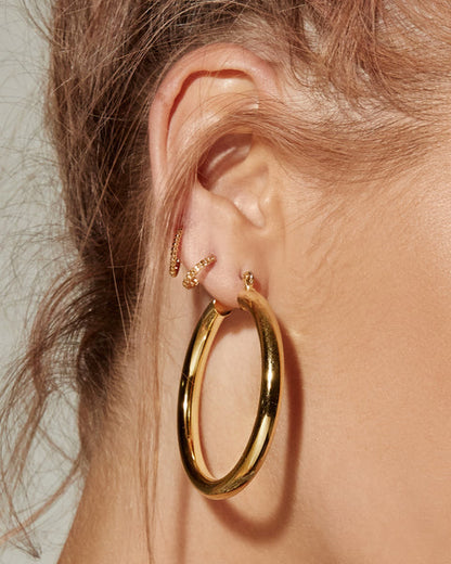 Amalfi Tube Hoops - Gold