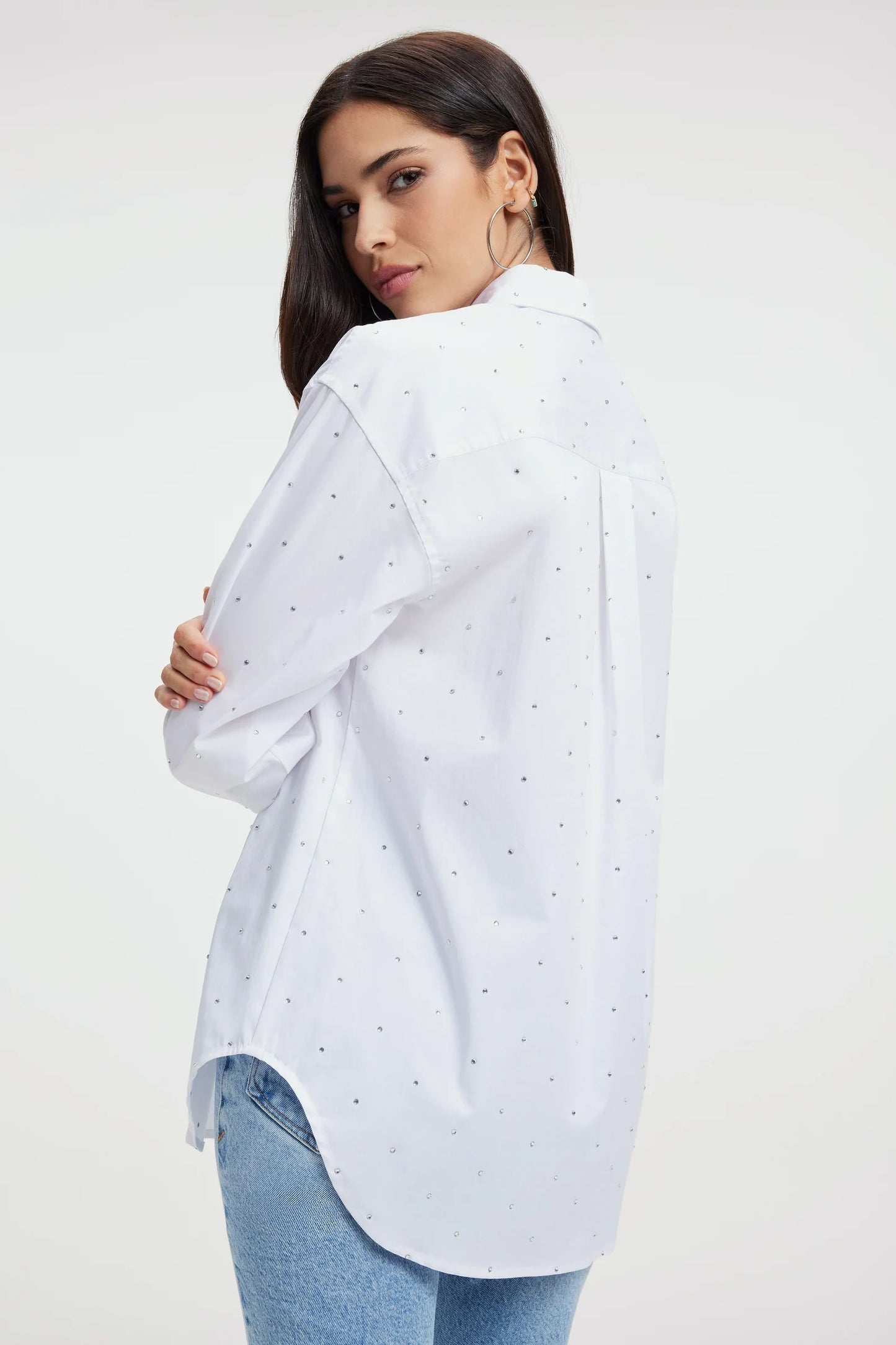 Good American Diamond Poplin Shirt