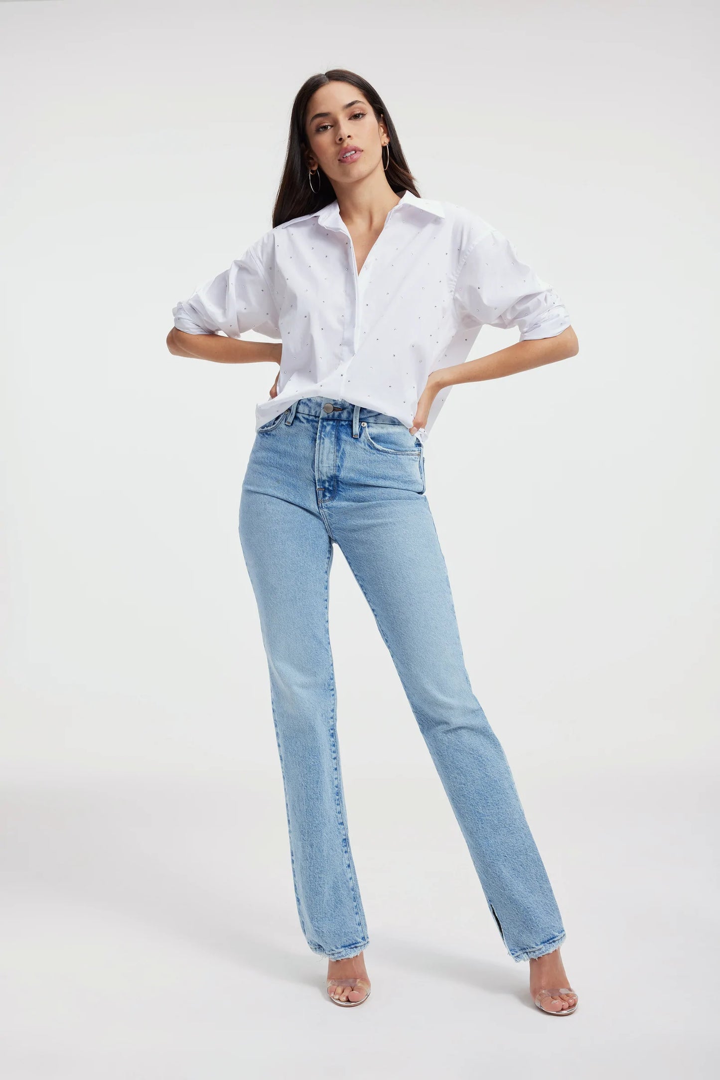 Good American Diamond Poplin Shirt