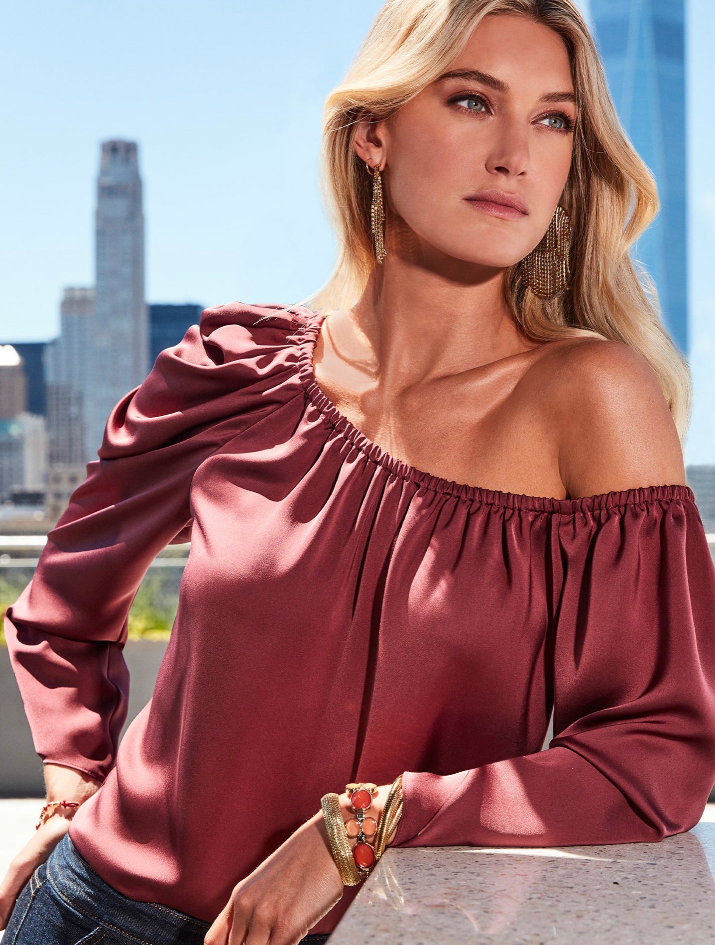 RAMY BROOK ILLEANA ONE SHOULDER TOP