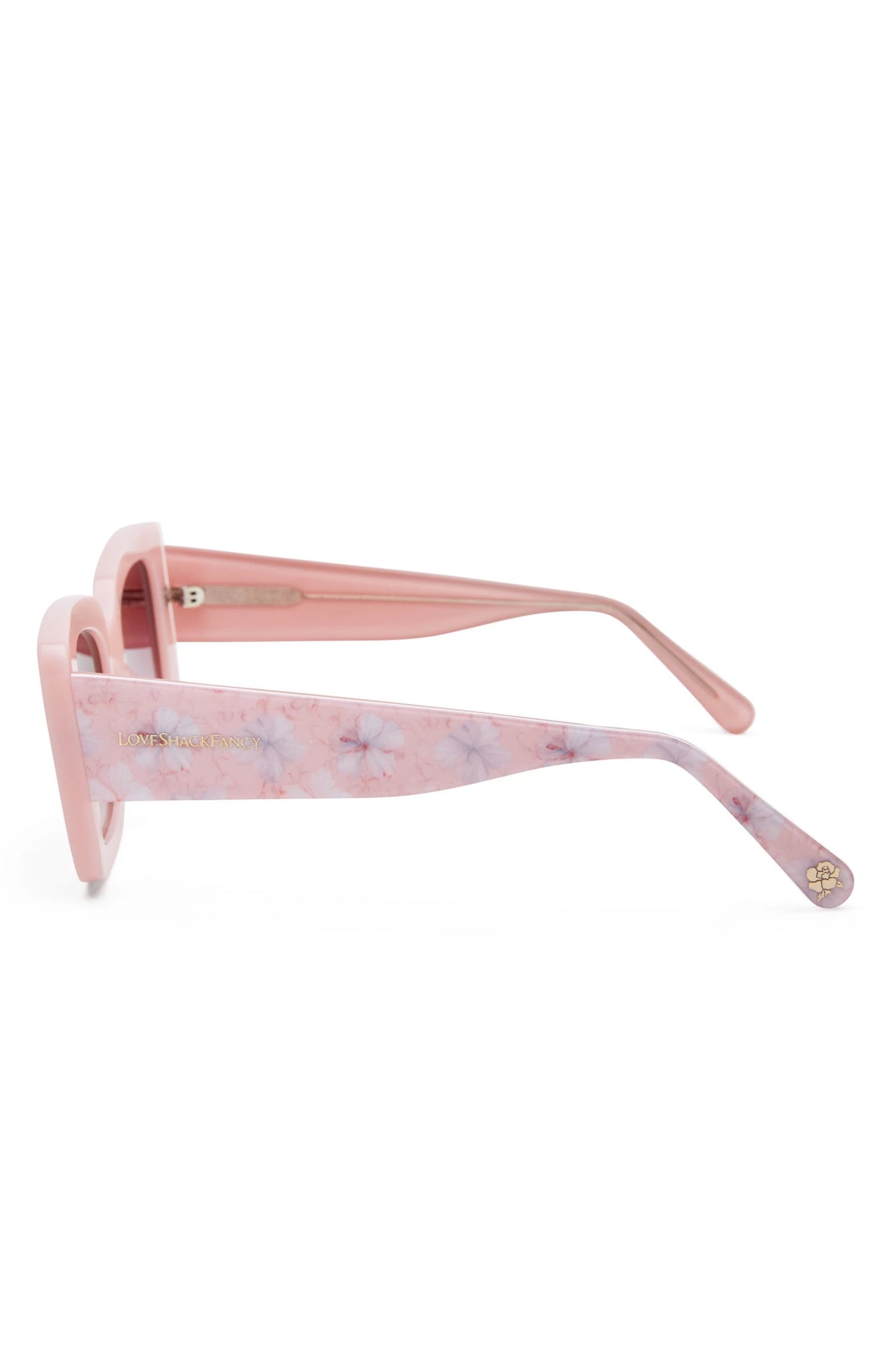 loveshackfancy arietta sunglasses - blushing quartz