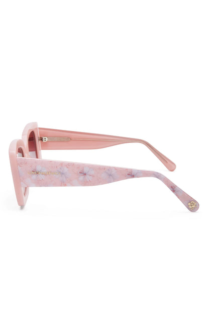 loveshackfancy arietta sunglasses - blushing quartz