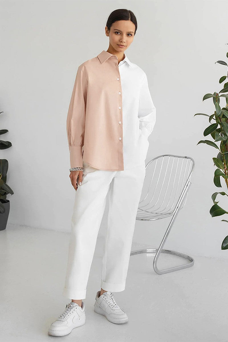Button Up Button Two Toned Easy Button up – Shop at the Mix
