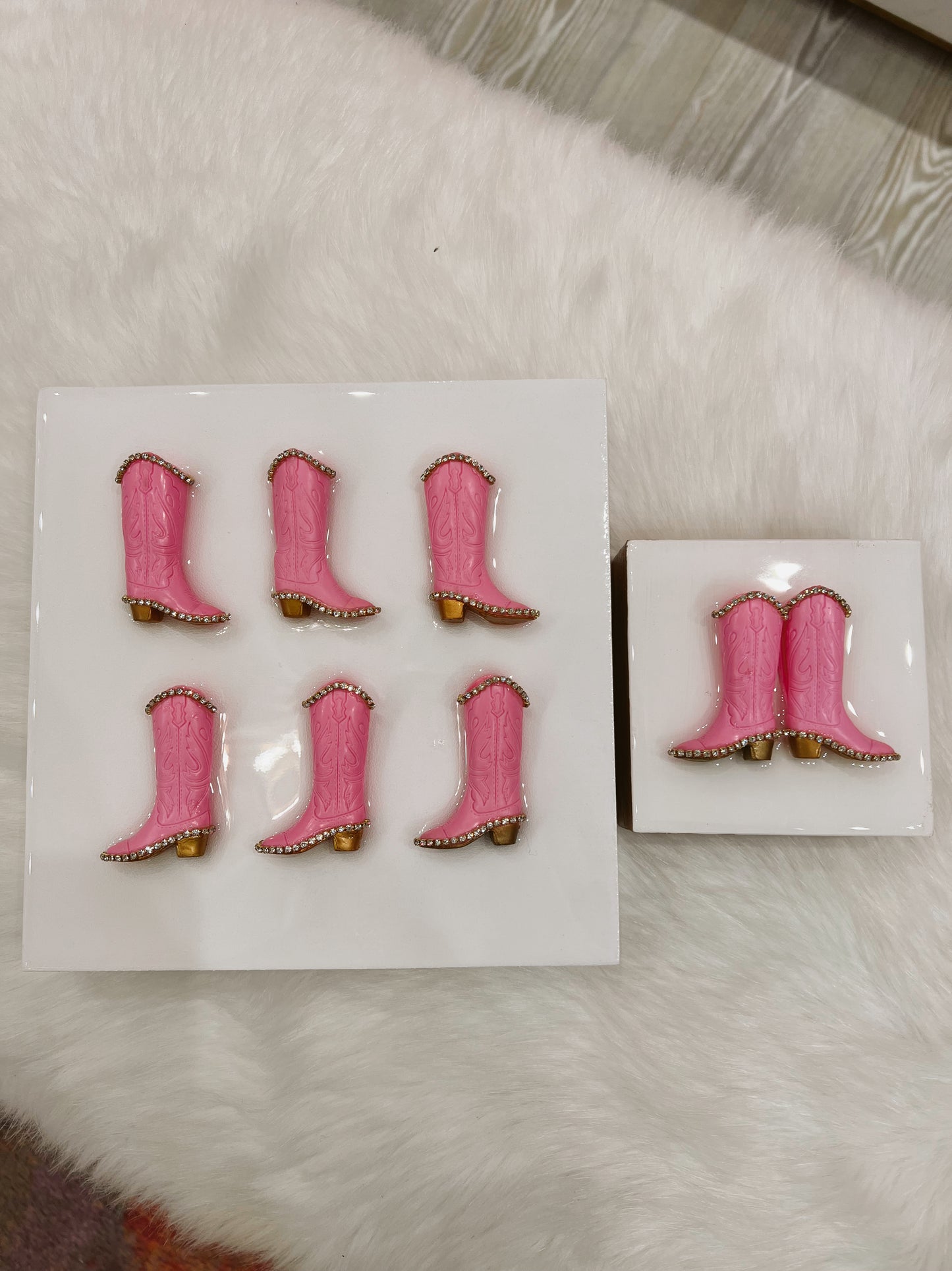 8x8 Rhinestone Pink Boots