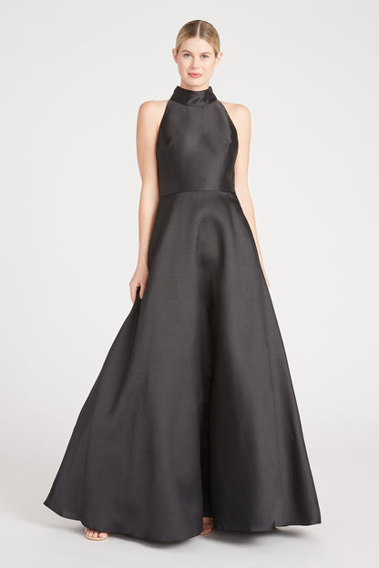 Monique Lhullier Halter Satin Ball Gown
