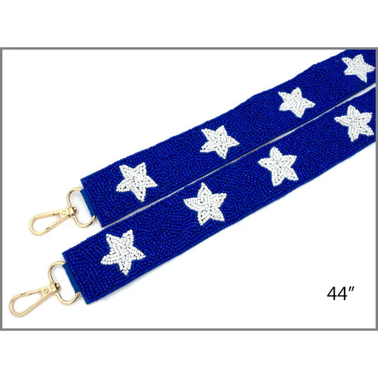 Game Day Blue and White Star Strap