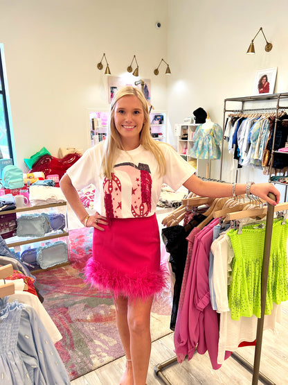 Pink Feather Skirt