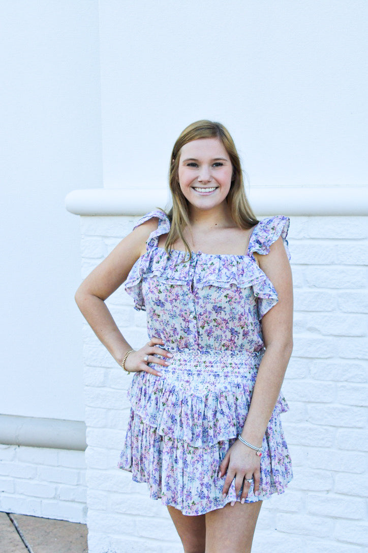 LOVESHACKFANCY SHANLEY MINI DRESS