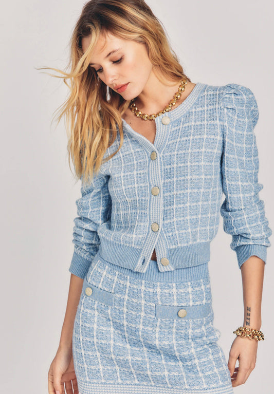 LOVESHACKFANCY DAUGHTER CROPPED CARDIGAN