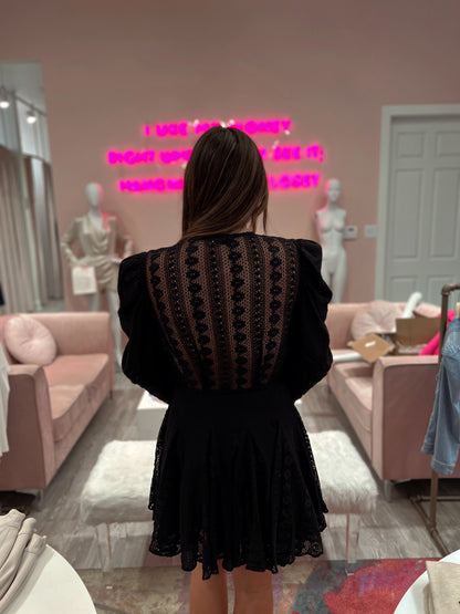 Hemant & Nandita Juhi Black Mini Dress
