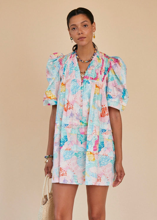 HUNTER BELL JENKINS DRESS - PAINTERLY RAINBOW