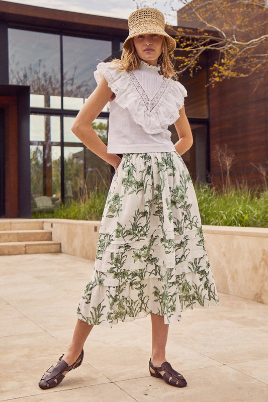 HUNTER BELL KATRINA TOP - OFF WHITE