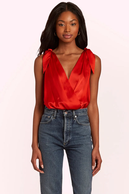 Amanda Uprichard Avari Bodysuit - Ruby
