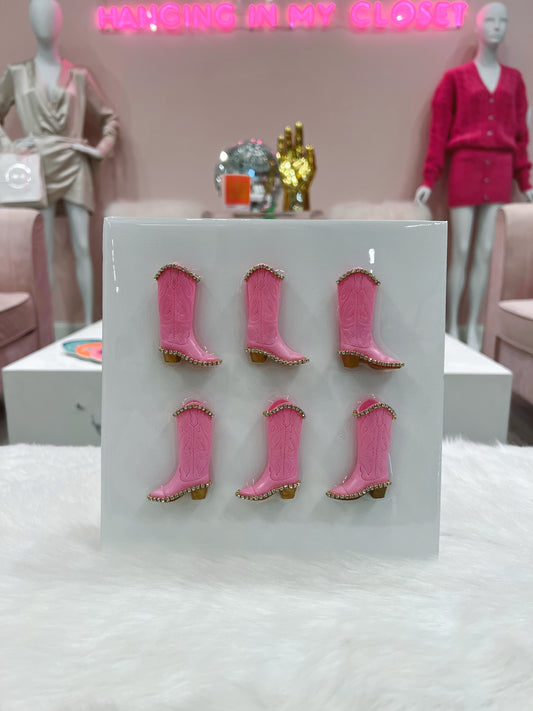 8x8 Rhinestone Pink Boots