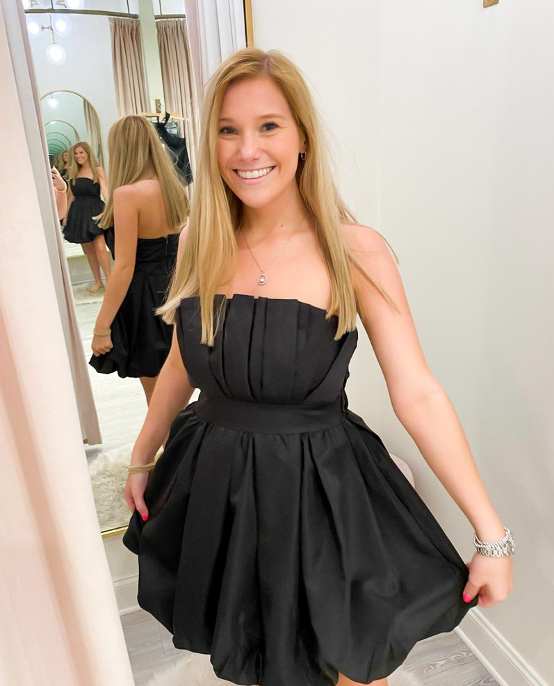 Off Shoulder Pleat Dress