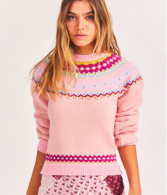 LOVESHACKFANCY CRAWLEY PULLOVER
