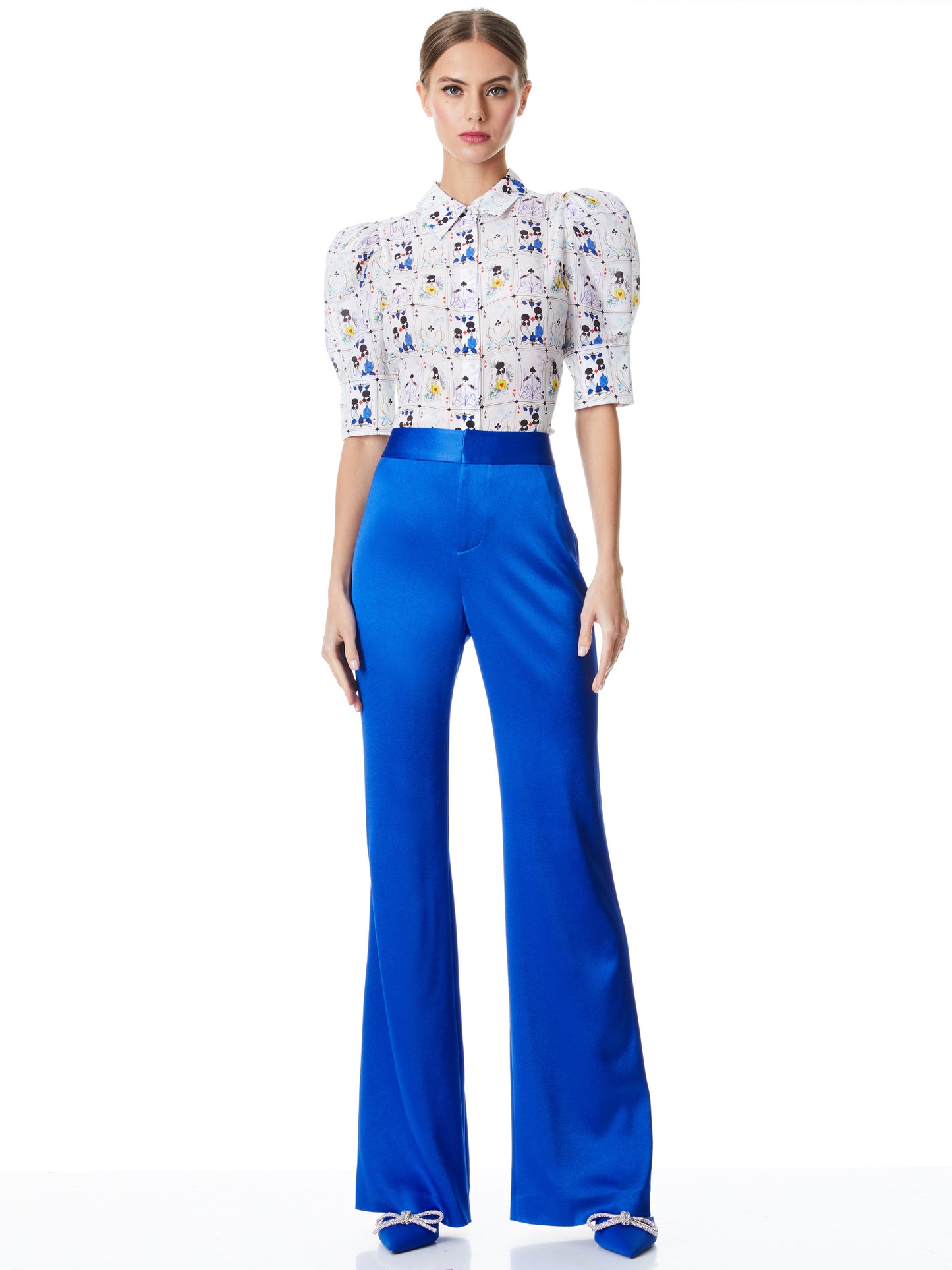 Alice & Olivia Willa Scrunched Sleeve Toop