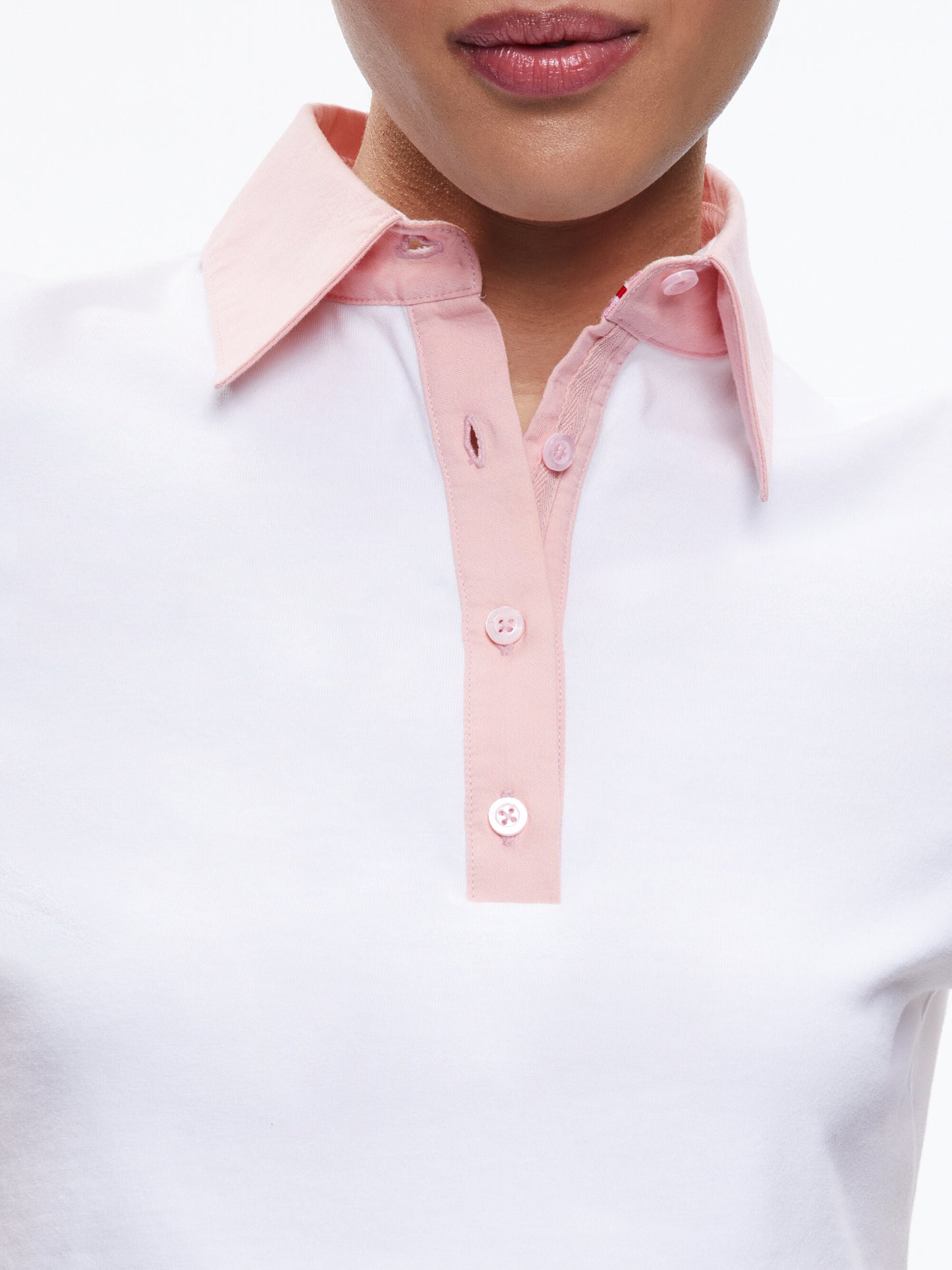 ALICE & OLIVIA KIT CROPPED FITTED POLO SHIRT