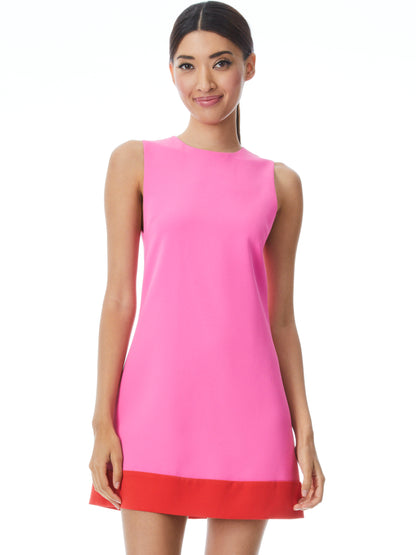 ALICE + OLVIA COLEY COMBINATION HEM DRESS