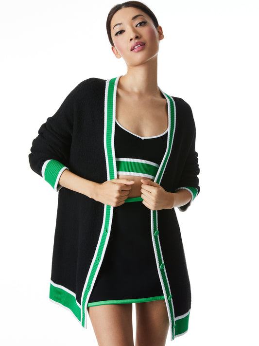 Alice & Olivia Barry Oversized V-Neck Cardigan
