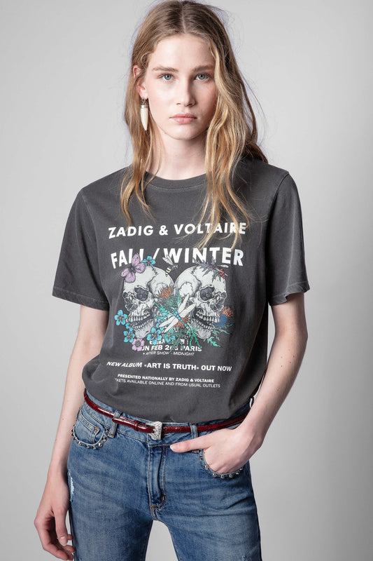 ZADIG & VOLTAIRE BELLE ROCK SKULL TEE
