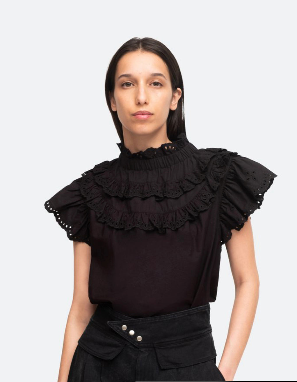 SEA Aurelie Eyelet Ruffle