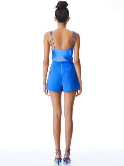 ALICE + OLIVIA HARMON TIED STRAP DRAPEY SLIP TANK