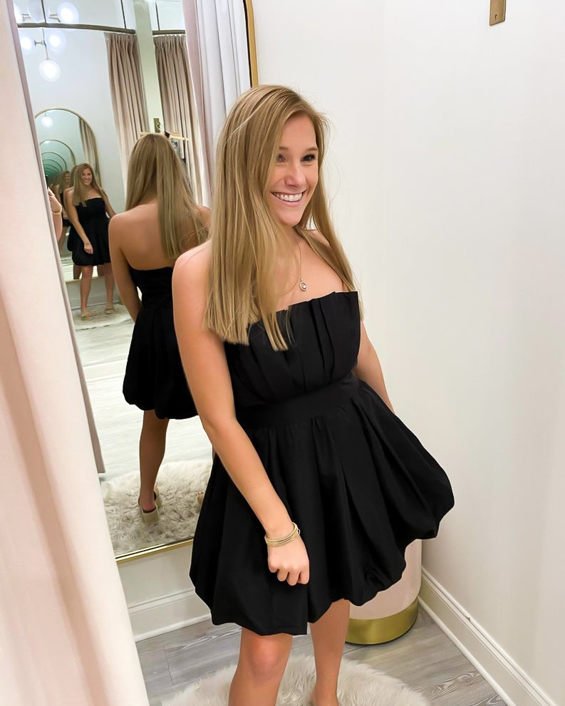 Off Shoulder Pleat Dress